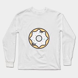 Cute Donut White - Icon Long Sleeve T-Shirt